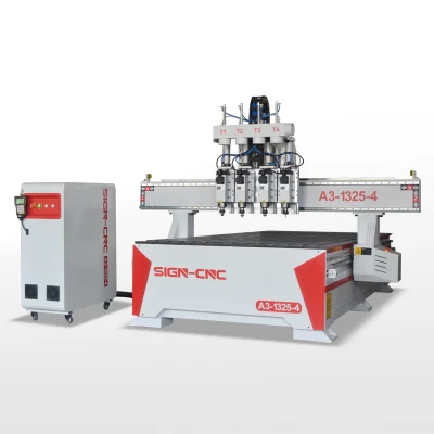 3-Achsen-Fräsmaschine CNC-Holzbiegemaschine CNC 1325 Wirtschaftlicher automatischer Werkzeugwechsler Holzfräsmaschine