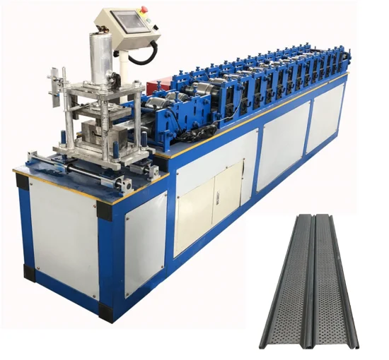 Eisenschienen-Doppelprofil-vollautomatische Rollladen-Streifenmaschine, Rollladen-Türführung, die Rollformmaschine herstellt